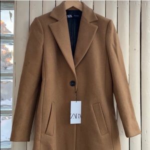 Zara Wool Blend Coat M NWT